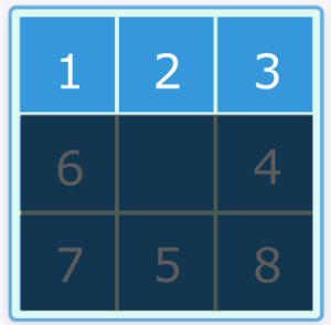 数字を入れ替えながら順に並べるスライドパズル(3×3)|わくわく教材