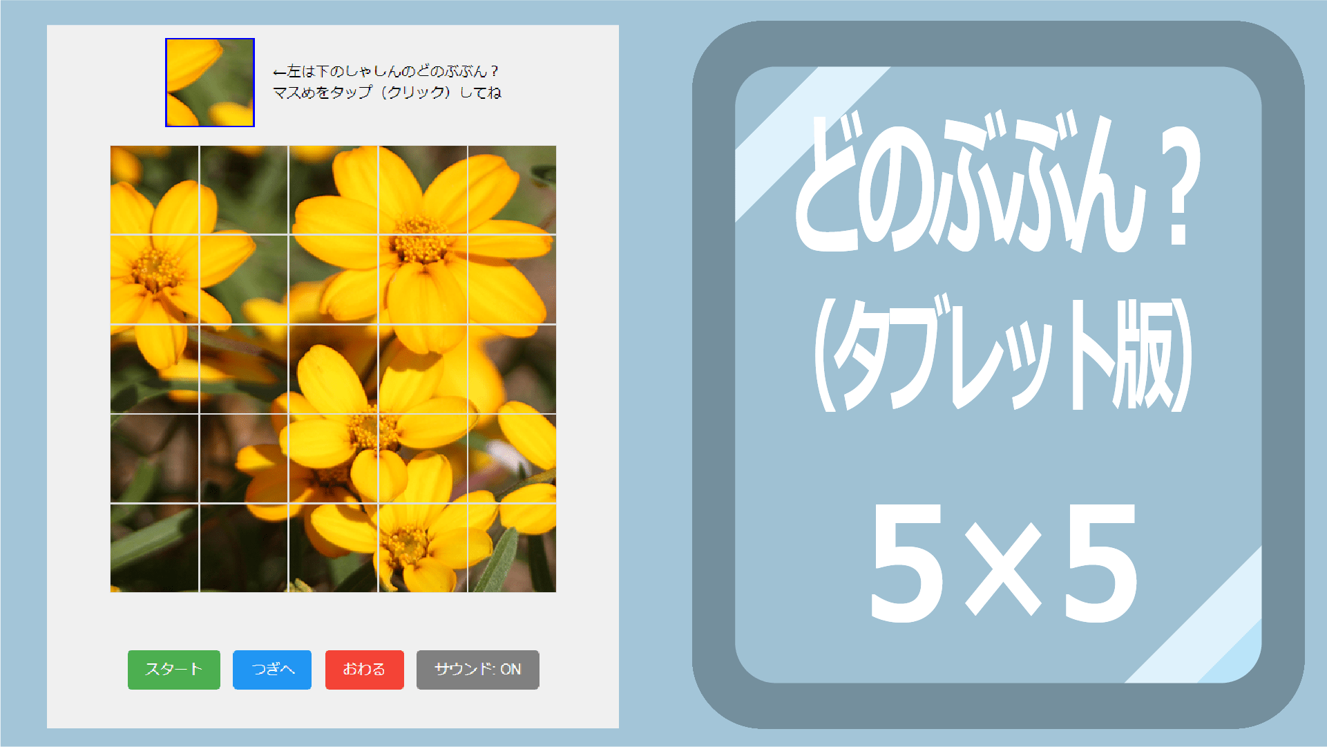 どの部分でしょう５×5