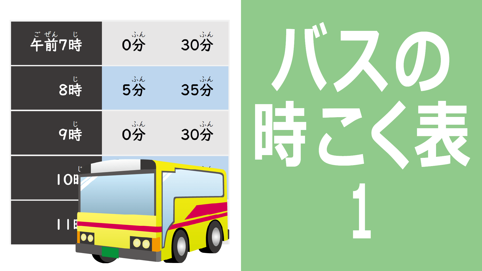 バスの時刻表